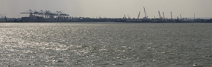 New York City Blick von der Staten Island Ferry: Upper Bay