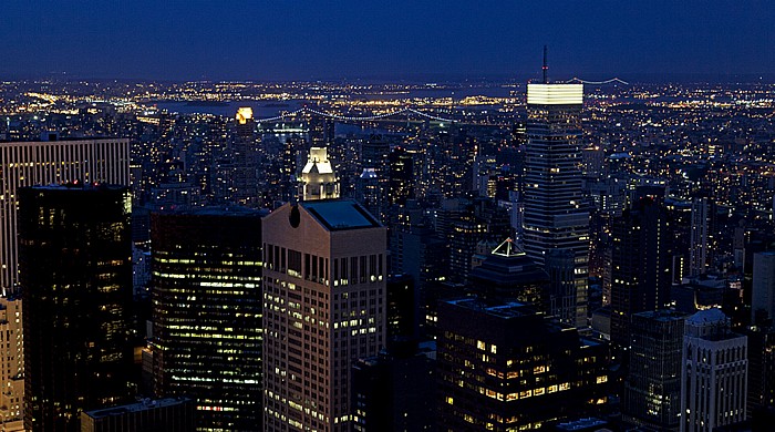 New York City Blick vom GE Building (Rockefeller Center) Top Of The Rock: Manhattan Midtown Brooklyn Queens