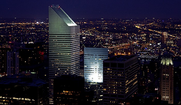 New York City Blick vom GE Building (Rockefeller Center) Top Of The Rock: Manhattan Midtown und Queens Citigroup Center
