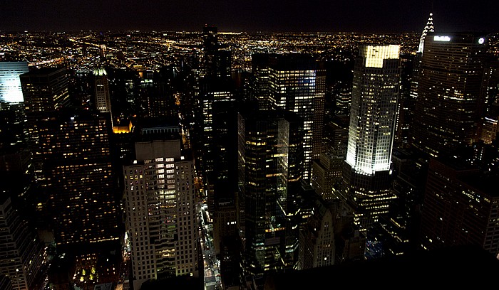 New York City Blick vom GE Building (Rockefeller Center) Top Of The Rock: Manhattan Midtown und Queens