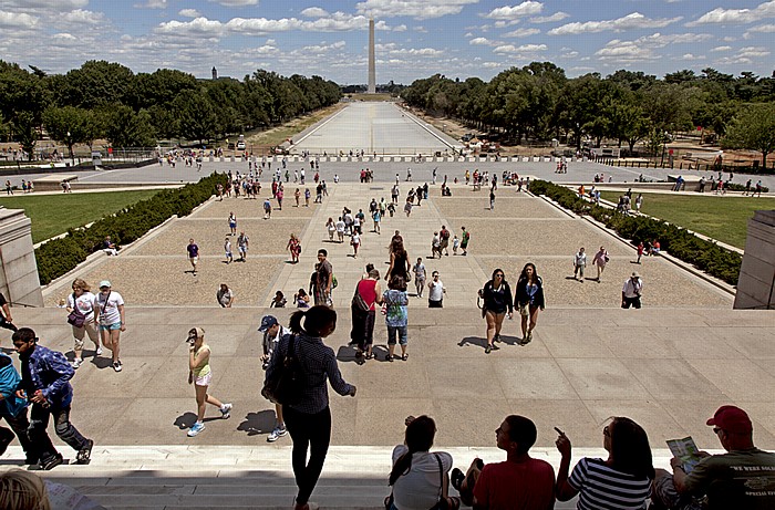 Washington, D.C. National Mall: Blick vom Lincoln Memorial Lincoln Memorial Reflecting Pool Washington Monument
