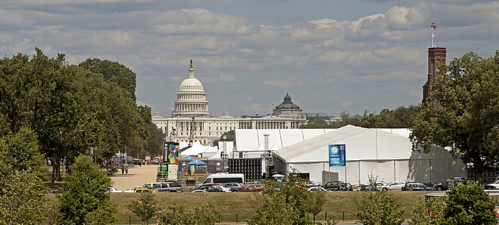 Washington, D.C. National Mall: Blick vom Hügel des Washington Monument - Kapitol (United States Capitol)