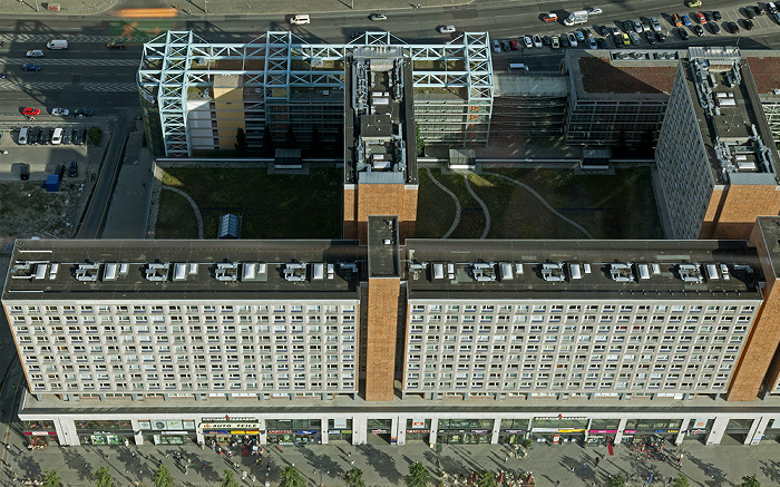 Berlin Blick vom Fernsehturm: Mitte - Rathaus-Passagen am Marx-Engels-Forum