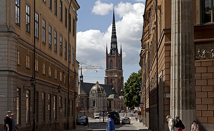 Altstadt Gamla stan: Myntgatan und Riddarholmskyrkan (Riddarholmskirche) Stockholm 2012