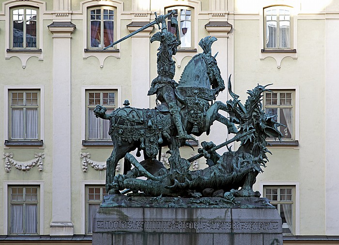 Stockholm Altstadt Gamla stan: Skulptur Sankt Göran och draken (St. Georg und der Drachen) Skulptur Sankt Göran och draken