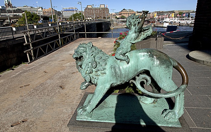 Stockholm Stadshuset (Stadthaus): Bacchus pa lejon (Bachus auf dem Löwen) Stadshusbron