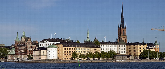 Blick von Kungsholmen: Riddarholmen (mit der Riddarholmskyrkan) Stockholm