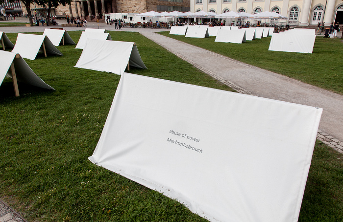 Kassel Friedrichsplatz: Zelte der Occupy-Bewegung