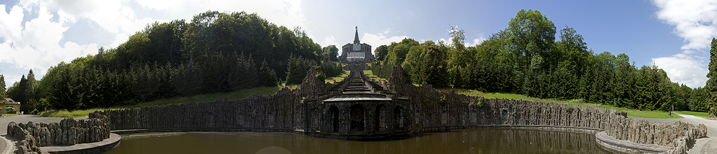 Kassel Bergpark Wilhelmshöhe: Neptunbrunnen, Kaskaden und Herkules