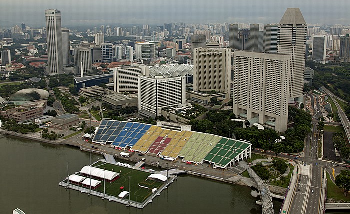 Blick vom SkyPark at Marina Bay Sands: Marina Bay Singapur