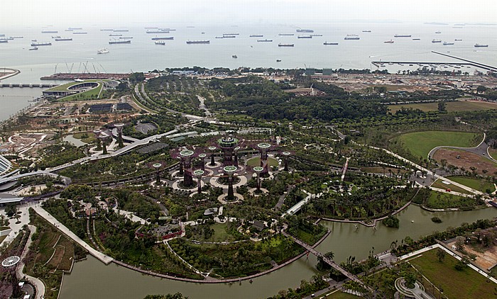 Blick vom SkyPark at Marina Bay Sands: Marina Bay Singapur