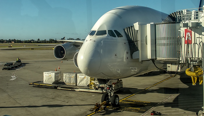 Kingsford Smith International Airport: Airbus A380 der Singapore Airlines Sydney