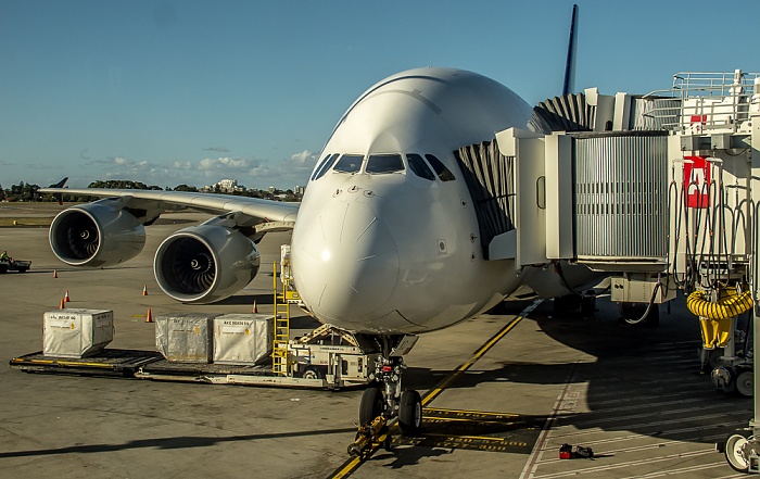 Kingsford Smith International Airport: Airbus A380 der Singapore Airlines Sydney