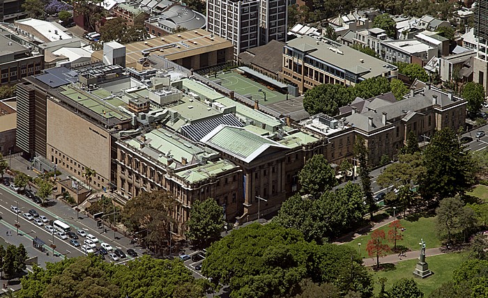 Blick vom Sydney Tower: Hyde Park und Australian Museum Sydney