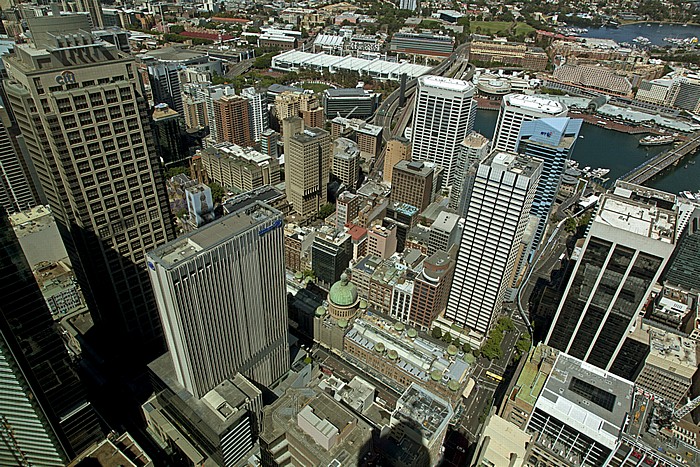 Blick vom Sydney Tower: Central Business District (CBD) Sydney
