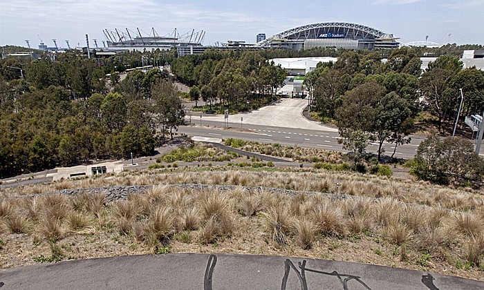 Blick vom Haslams Creek Marker: Sydney Olympic Park Sydney