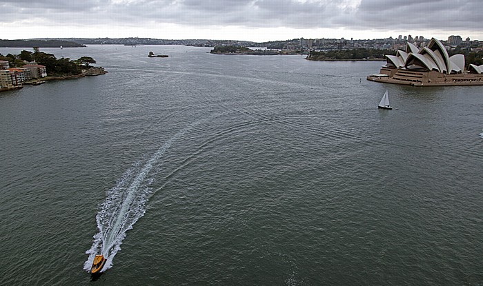Blick von der Sydney Harbour Bridge: Port Jackson Sydney