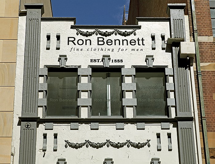 Central Business District (CBD): Pitt Street - Ron Bennett Menswear Sydney
