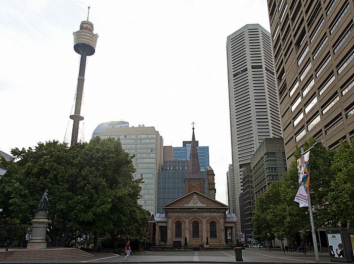 Sydney Central Business District (CBD): St James' Church MLC Centre Queen-Victoria-Denkmal Sydney Tower