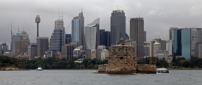 Sydney Port Jackson: Fort Denison (mit einem Martello-Turm)