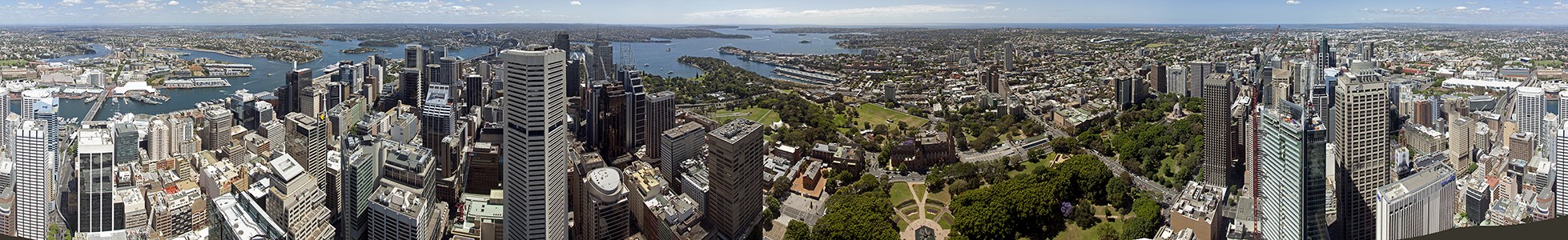 Blick vom Sydney Tower: Central Business District (CBD) Sydney
