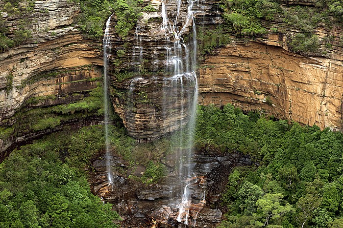 Blick vom Princes Rock Lookout: Blue Mountains National Park - Wentworth Falls Wentworth Falls