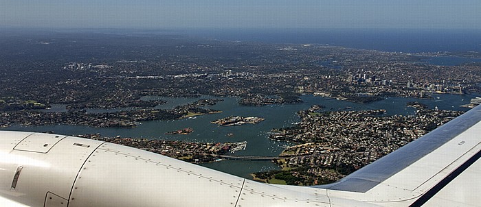 Port Jackson (Sydney Harbour), Inner West North Shore Northern Beaches Northern Suburbs Luftbild aerial photo