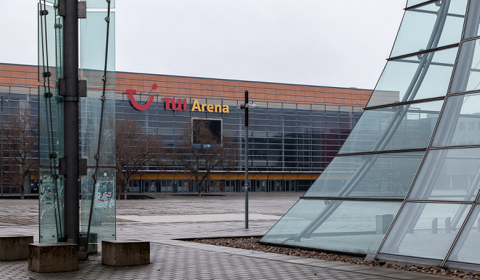 Expo Park Hannover (ehem. EXPO-Ost-Gelände): EXPO Plaza und TUI Arena (ehem. Preussag Arena) Hannover