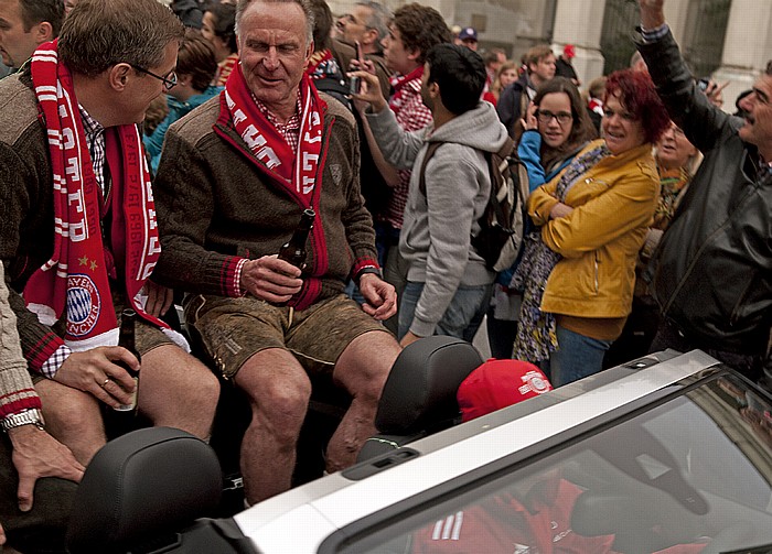 Ludwigstraße: Meisterschaftskorso 2013 des FC Bayern München - Karl-Heinz Rummenigge
