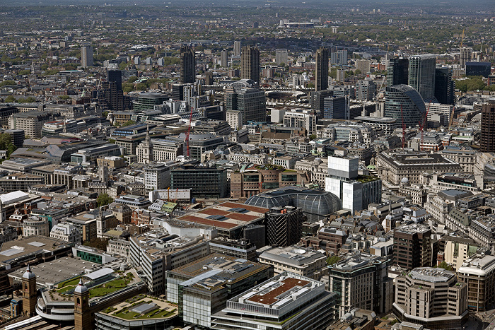 Blick von The Shard: City of London Bank of England Emirates Stadium