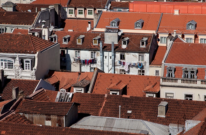 Blick vom Elevador de Santa Justa: Baixa Lissabon