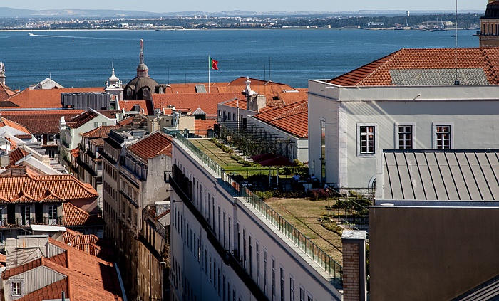 Blick vom Elevador de Santa Justa: Baixa Lissabon