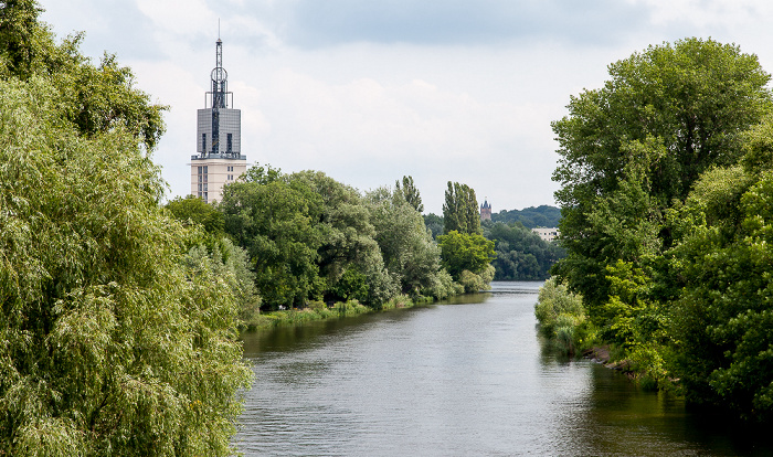 Potsdam Havel Ehem. Heilige-Geist-Kirche Flatowturm Freundschaftsinsel Park Babelsberg