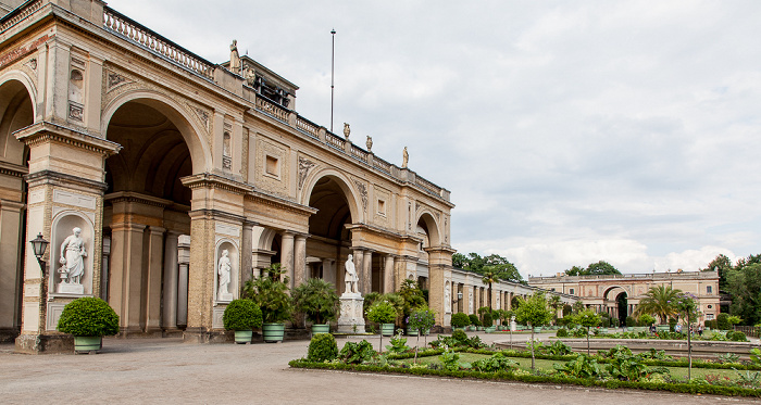 Potsdam Park Sanssouci: Orangerieschloss (Neue Orangerie), Obere Terassenebne