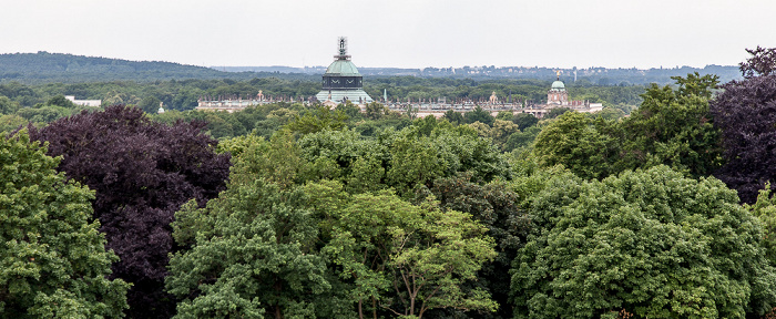 Potsdam Park Sanssouci: Orangerieschloss (Neue Orangerie) - Blick von der Turmgalerie Bildergalerie Schloss Sanssouci