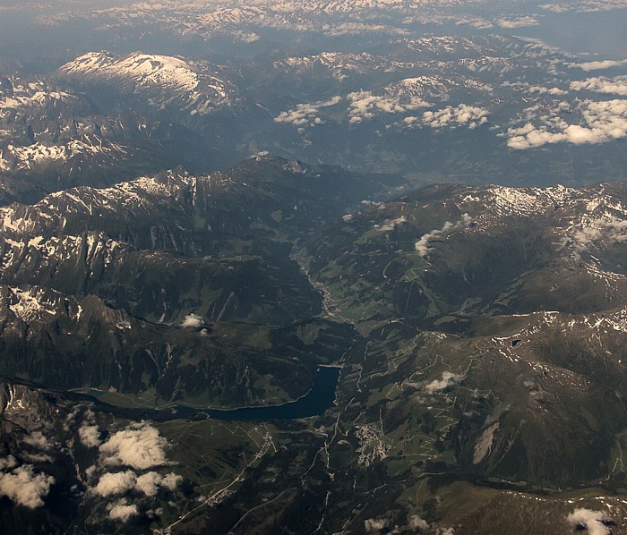 Tirol - Gerlostal Kitzbühler Alpen Speicher Durlaßboden Zillertaler Alpen Luftbild aerial photo