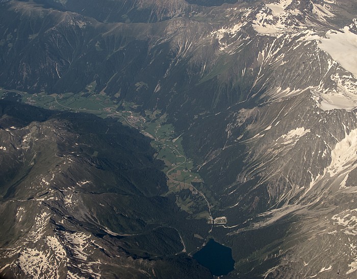 Südtirol - Antholzer Tal Antholzer See Südtirol Arena Luftbild aerial photo