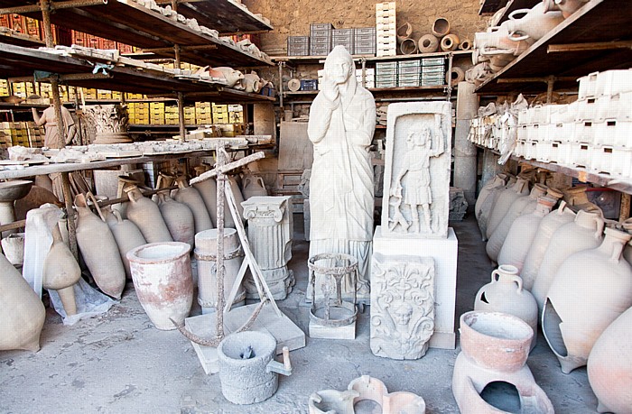 Pompeji Ausgrabungsstücke