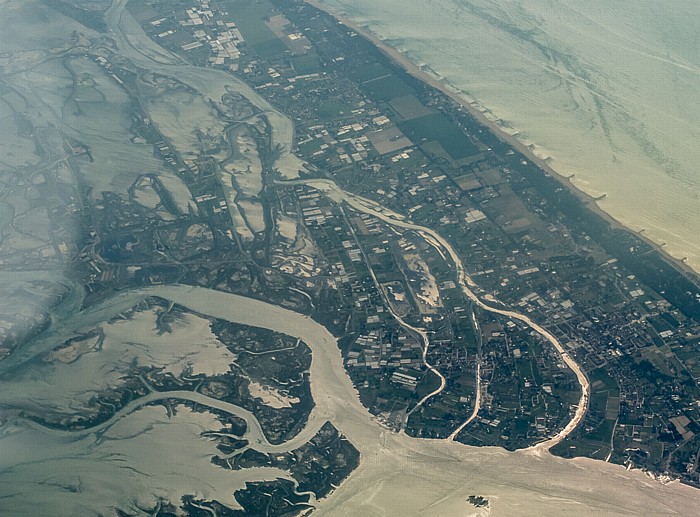 Città metropolitana di Venezia Venetien - Città Metropolitana di Venezia: Laguna di Venezia (Lagune von Venedig) Cavallino-Treporti Litorale del Cavallino Luftbild aerial photo