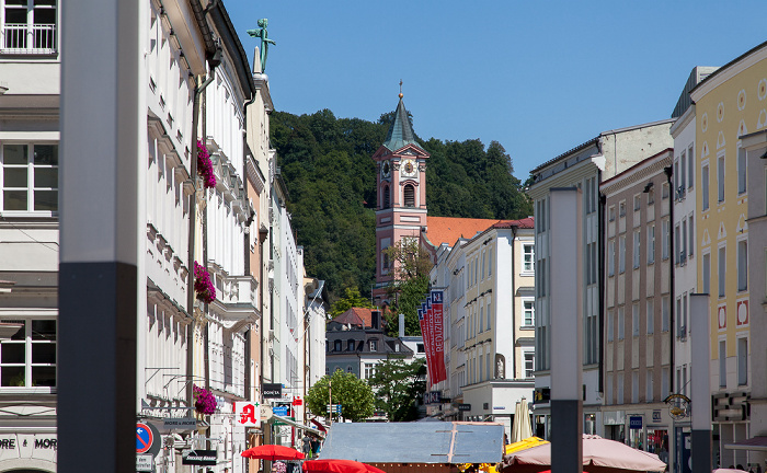 Passau Altstadt: Ludwigstraße, Stadtpfarrkirche St. Paul St. Georgsberg