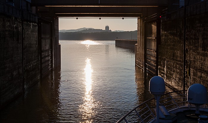 Donau, Schleuse und Kraftwerk Melk Melk