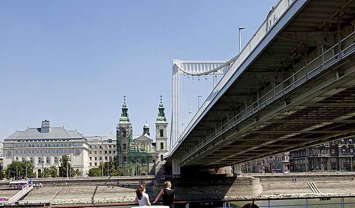 Donau, Elisabethbrücke (Erzsébet híd), Pest Budapest