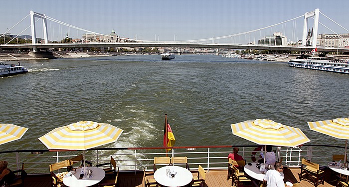 Donau, Elisabethbrücke (Erzsébet híd) Budapest