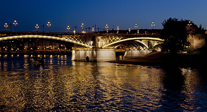 Budapest Donau, Margaretenbrücke (Margit hid) Margareteninsel