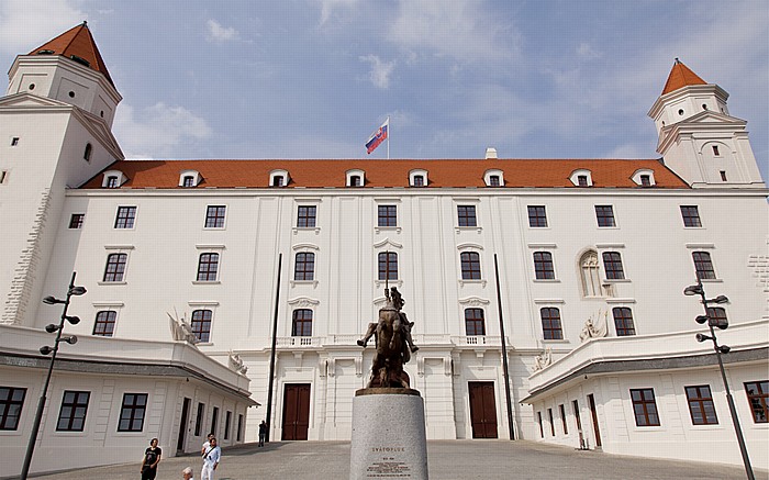 Burg Bratislava (Bratislavsky hrad) Reiterdenkmal von Svatopluk I.