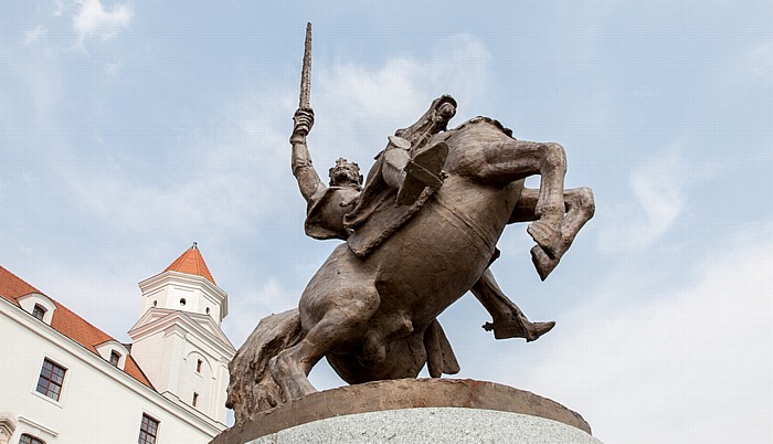 Burg Bratislava (Bratislavsky hrad): Reiterdenkmal von Svatopluk I.