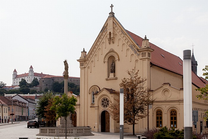 Altstadt (Staré Mesto): Zupné námestie - Stephanskirche (Kostol svätého Stefana, Kapucínsky kostol) Bratislava