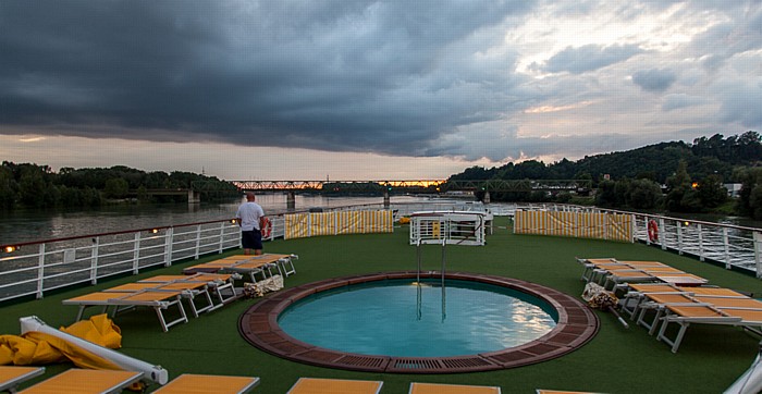 Donau, ar-rosa Schiff riva Mauthausen