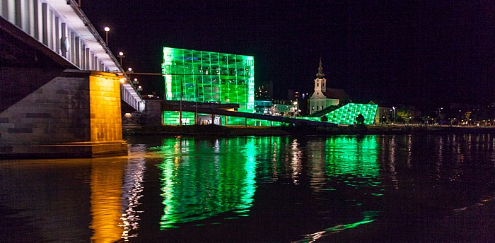 Linz Nibelungenbrücke, Donau, Ars Electronica Center, Stadtpfarrkirche Uhrfahr