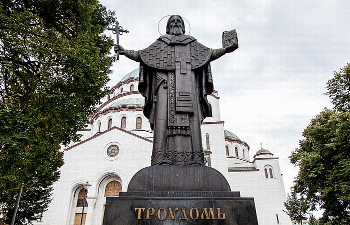 Belgrad Statue des Heiligen Sava, Dom des Heiligen Sava